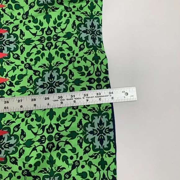 J. Crew Womens Shift Dress Geometric Multicolor Size 6 Short Sleeve Zip Silk - Picture 11 of 11